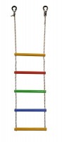 Детская веревочная лестница для ДСК 5 перекладин цвет радуга ЛВ5-3В - магазин СпортДоставка. Спортивные товары интернет магазин в Пушкино 